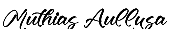 Muthias Aullysa Font Image