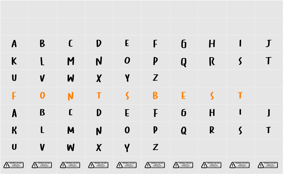 Lorepsum PERSONAL USE ONLY! Character Map
