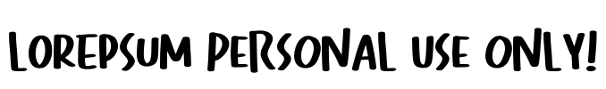 Lorepsum PERSONAL USE ONLY! Font Image