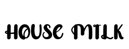 House Milk Font Image