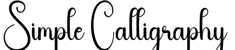 Simple Calligraphy Font Image