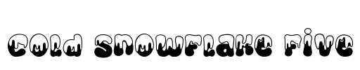 Cold Snowflake Five Font Image