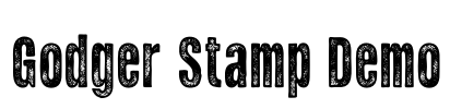Godger Stamp Demo Font Image