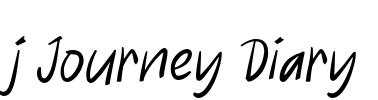 j Journey Diary Font Image