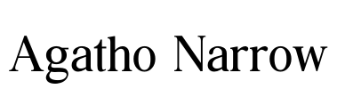 Agatho Narrow Font Image