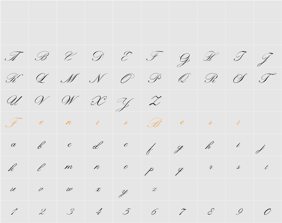 Anggraini font for personal use Character Map