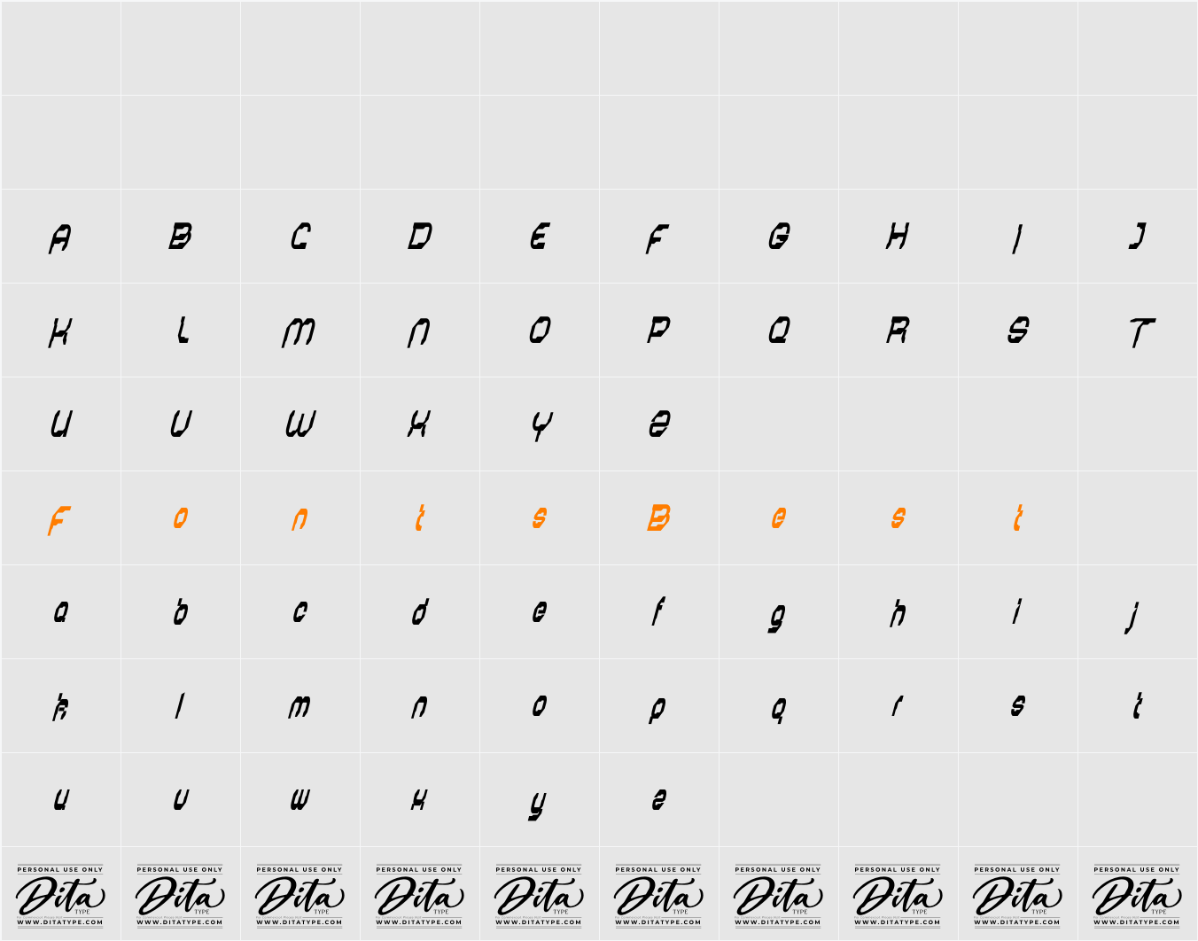 Behoveful Personal Use Character Map
