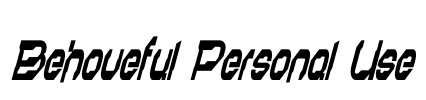 Behoveful Personal Use Font Image