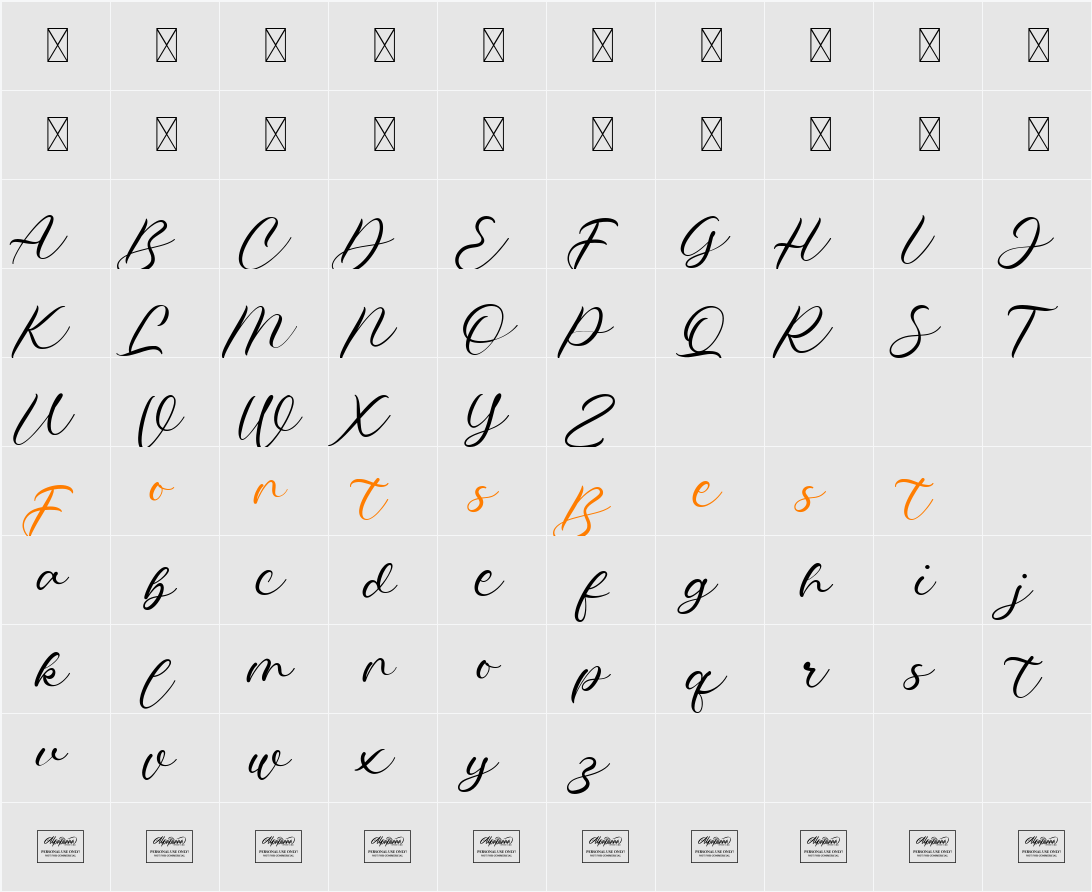 Courting Character Map