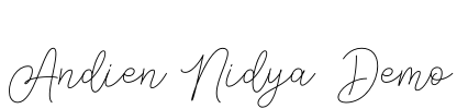 Andien Nidya Demo Font Image