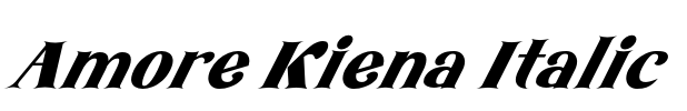 Amore Kiena Italic Font Image