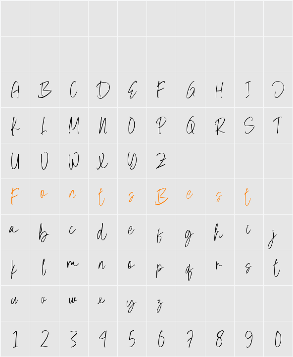 Normal Character Map