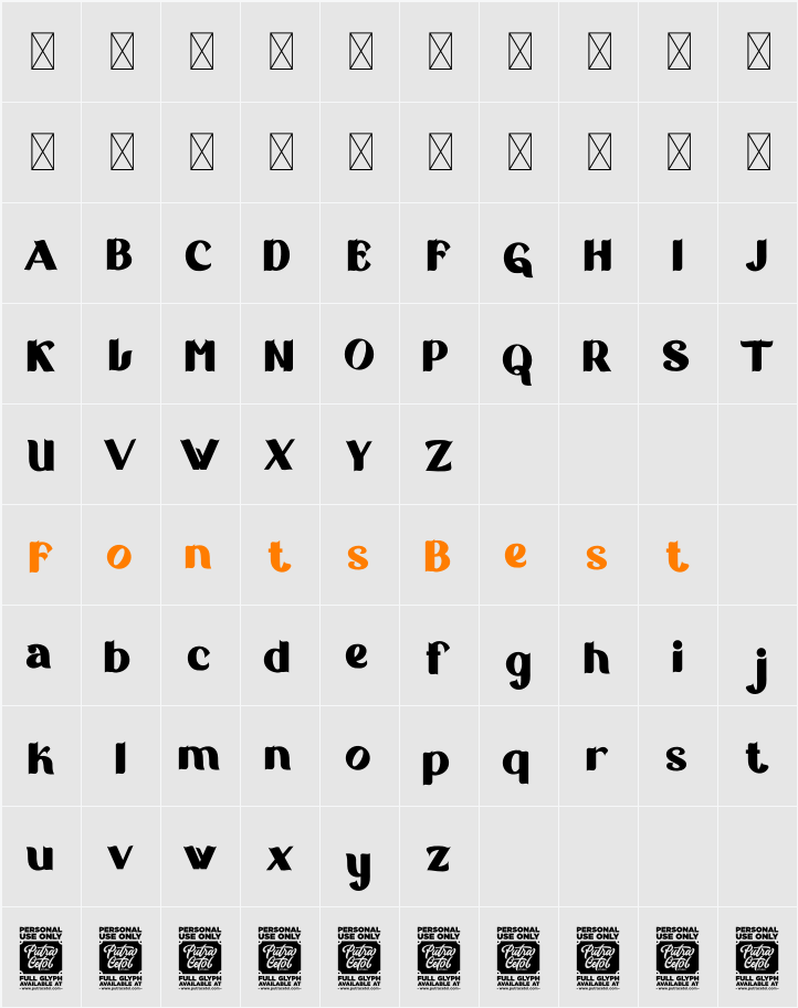 Burchelli Character Map
