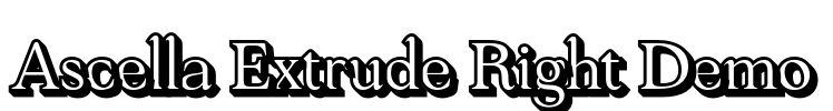 Ascella Extrude Right Demo Font Image