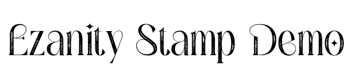 Ezanity Stamp Demo Font Image