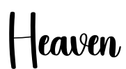 Heaven Font Image