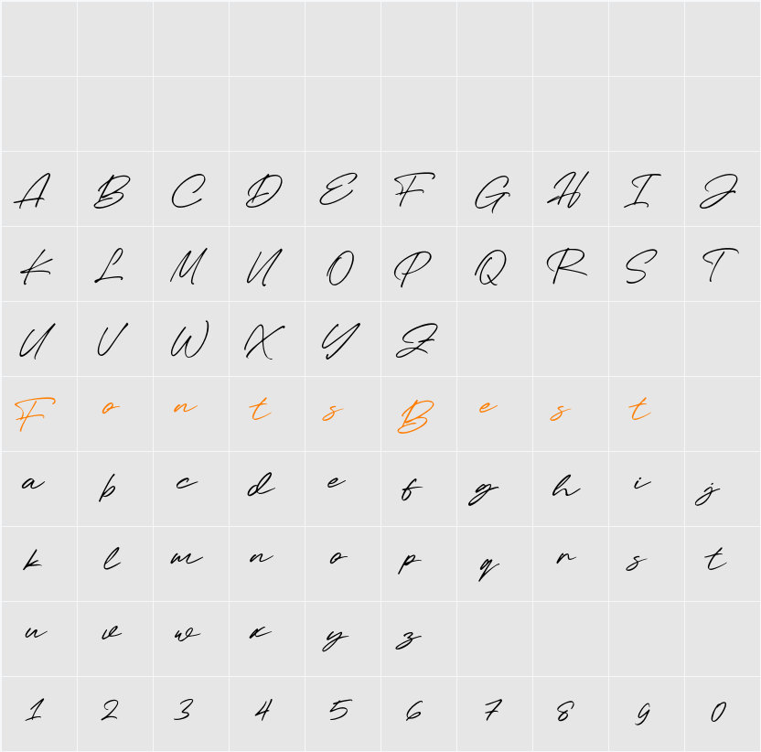 Callite Character Map