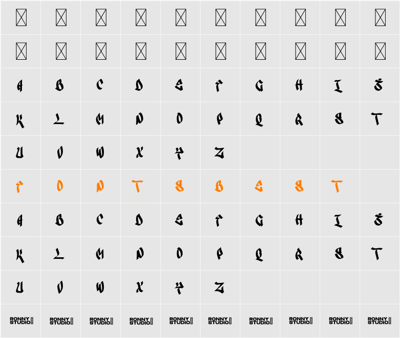 Suctenss Character Map