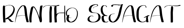 RANTHO SEJAGAT Font Image