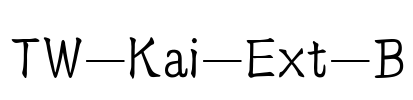 TW-Kai-Ext-B Font Image