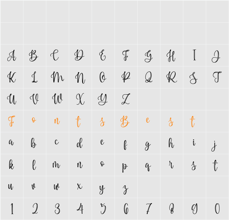 Daddy Texture Character Map