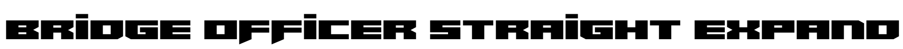 Bridge OFFicer Straight Expand Font Image