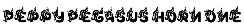 Peppy Pegasus Horn One Font Image