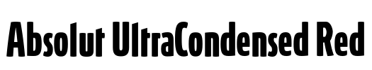 Absolut UltraCondensed Red Font Image