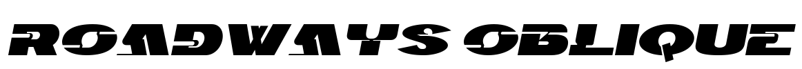 Roadways Oblique Font Image