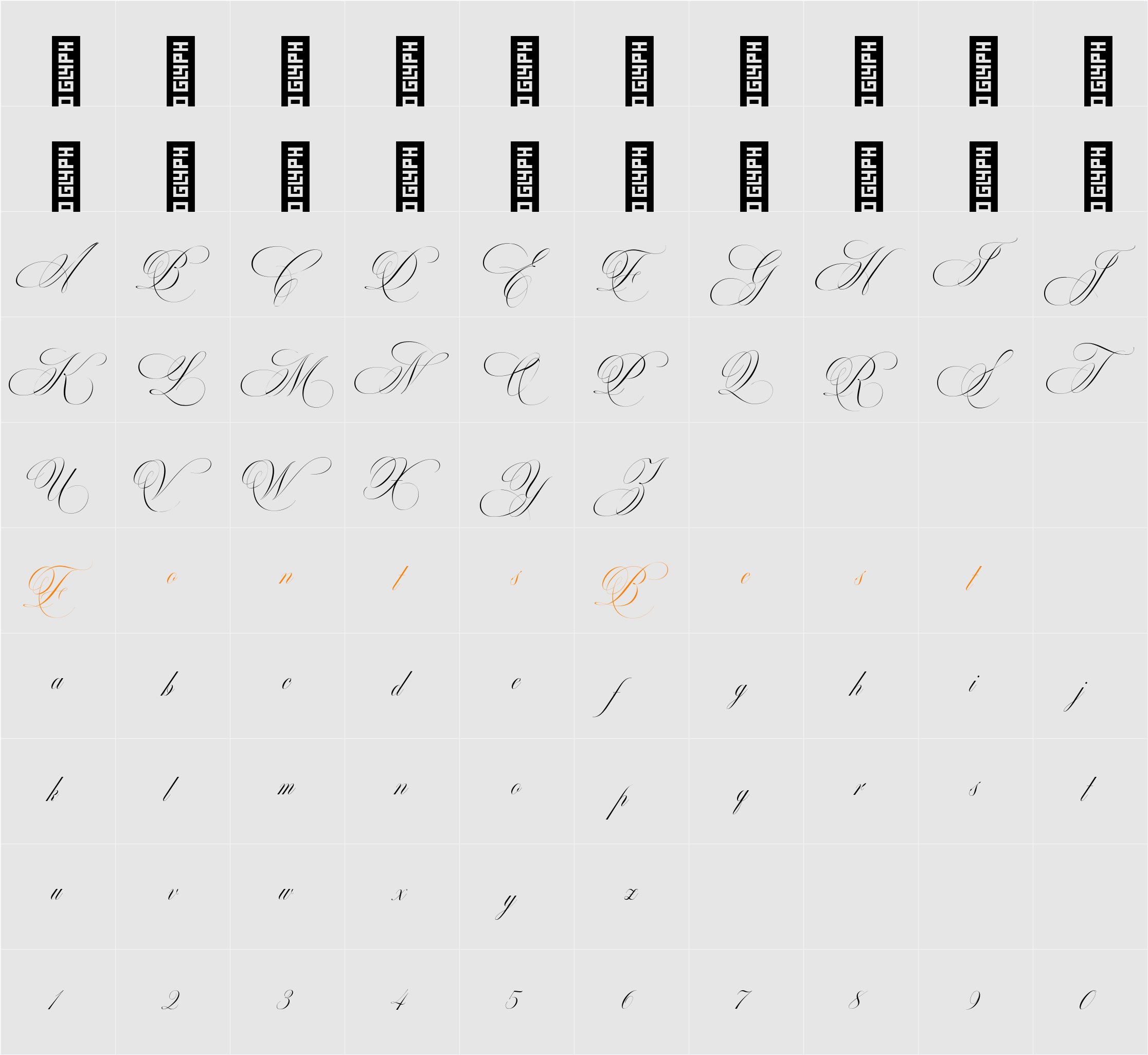 Billa Mount Character Map