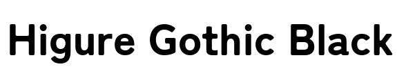 Higure Gothic Black Font Image