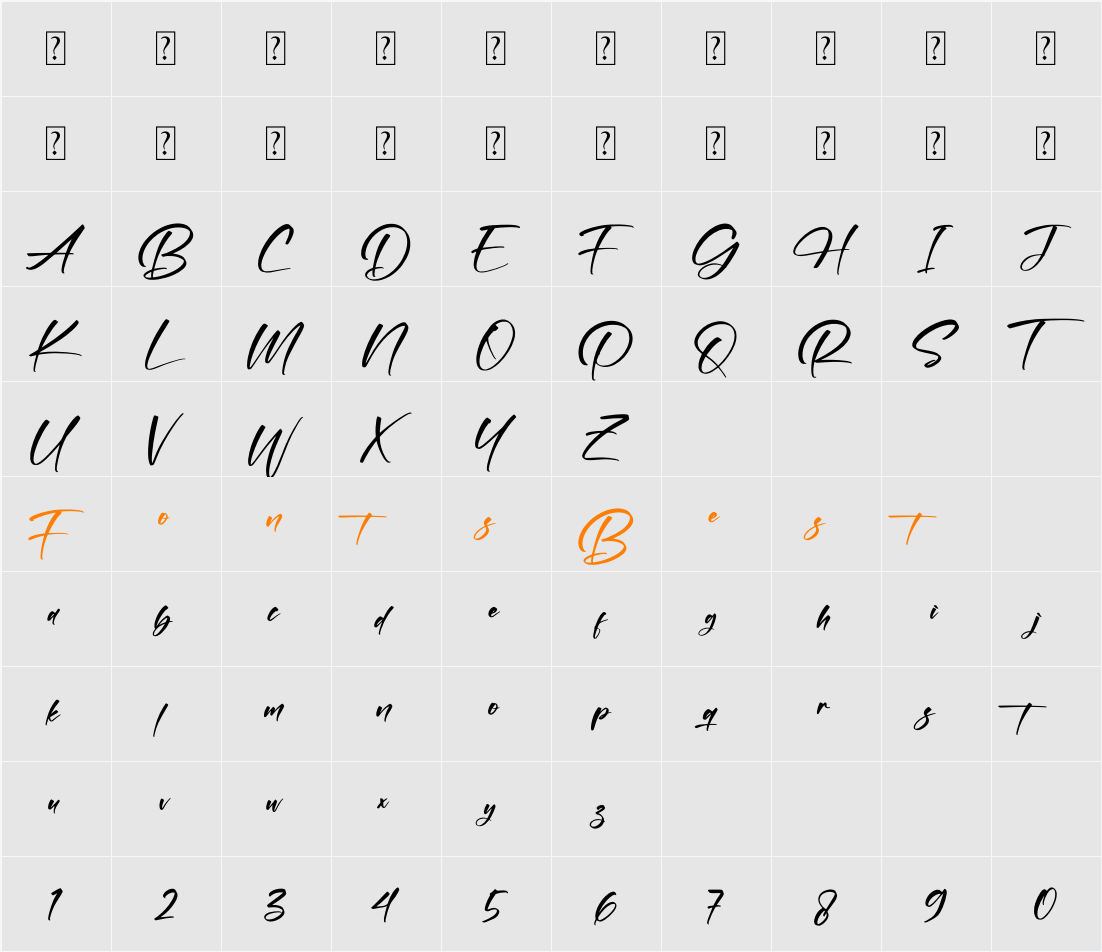 Andresta Montera Character Map