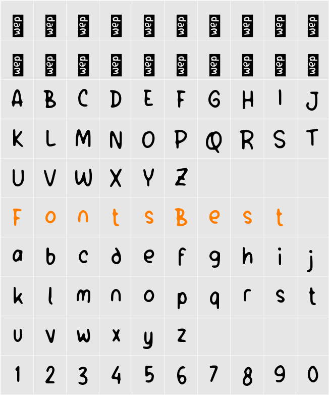 f Faedahnya Character Map