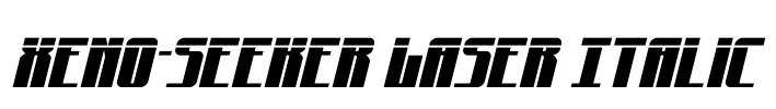 Xeno-Seeker Laser Italic Font Image