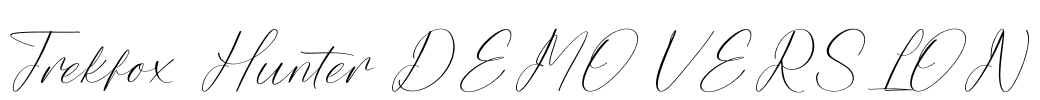Trekfox Hunter DEMO VERSION Font Image