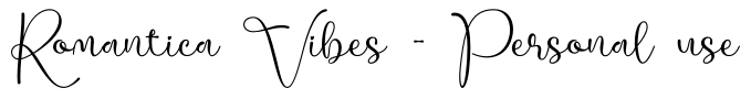 Romantica Vibes - Personal use Font Image