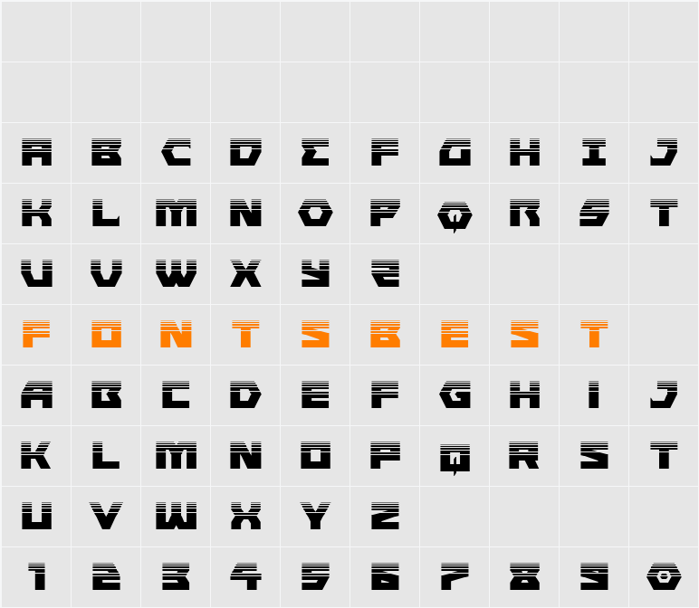 Cyberform Halftone Character Map
