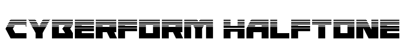 Cyberform Halftone Font Image