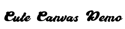 Cute Canvas Demo Font Image