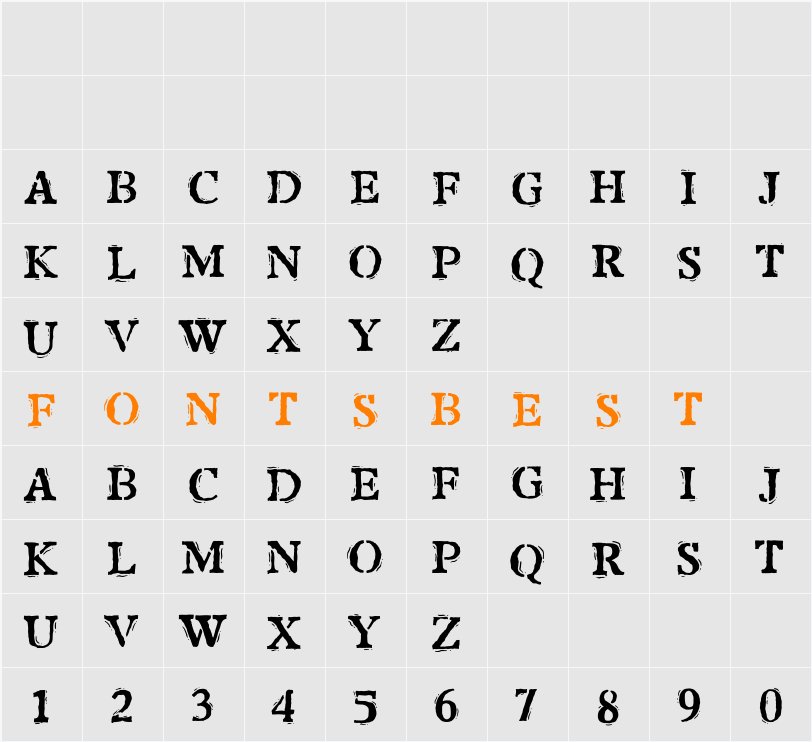 Showthat Character Map