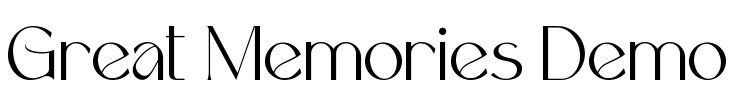 Great Memories Demo Font Image