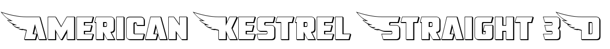American Kestrel Straight 3D Font Image