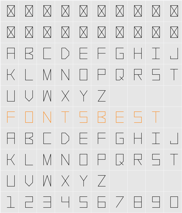 Alpha Prota Character Map