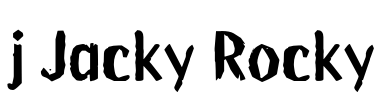 j Jacky Rocky Font Image