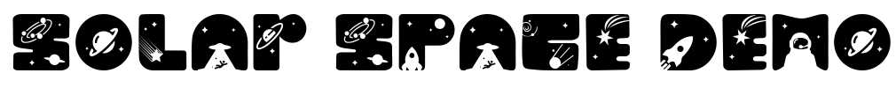 SOLAR SPACE DEMO Font Image