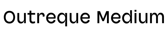 Outreque Medium Font Image