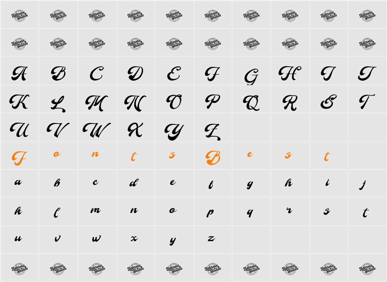 Midstic Vibes DEMO VERSION Character Map
