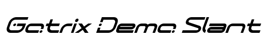 Gotrix Demo Slant Font Image