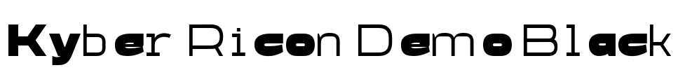 Kyber Ricon Demo Black Font Image