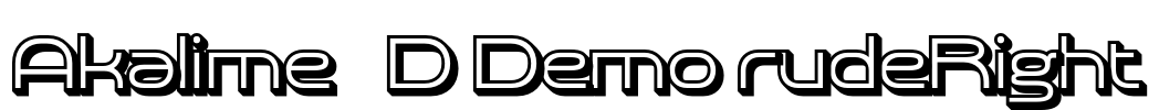 Akalime 3D Demo rudeRight Font Image